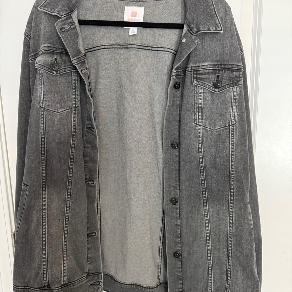 LulaRoe Long Line Gray Denim Jacket